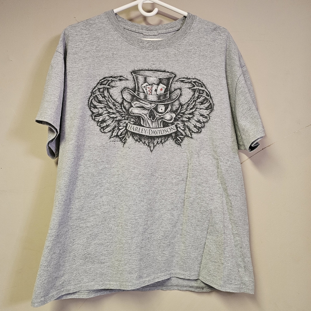 Harley-Davidson Gray Graphic T-Shirt for Men